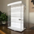 Double Sided 4 Tier  Rotating Clear Acrylic Plastic Showcase  Watch/Jewelry Display Box with Lock